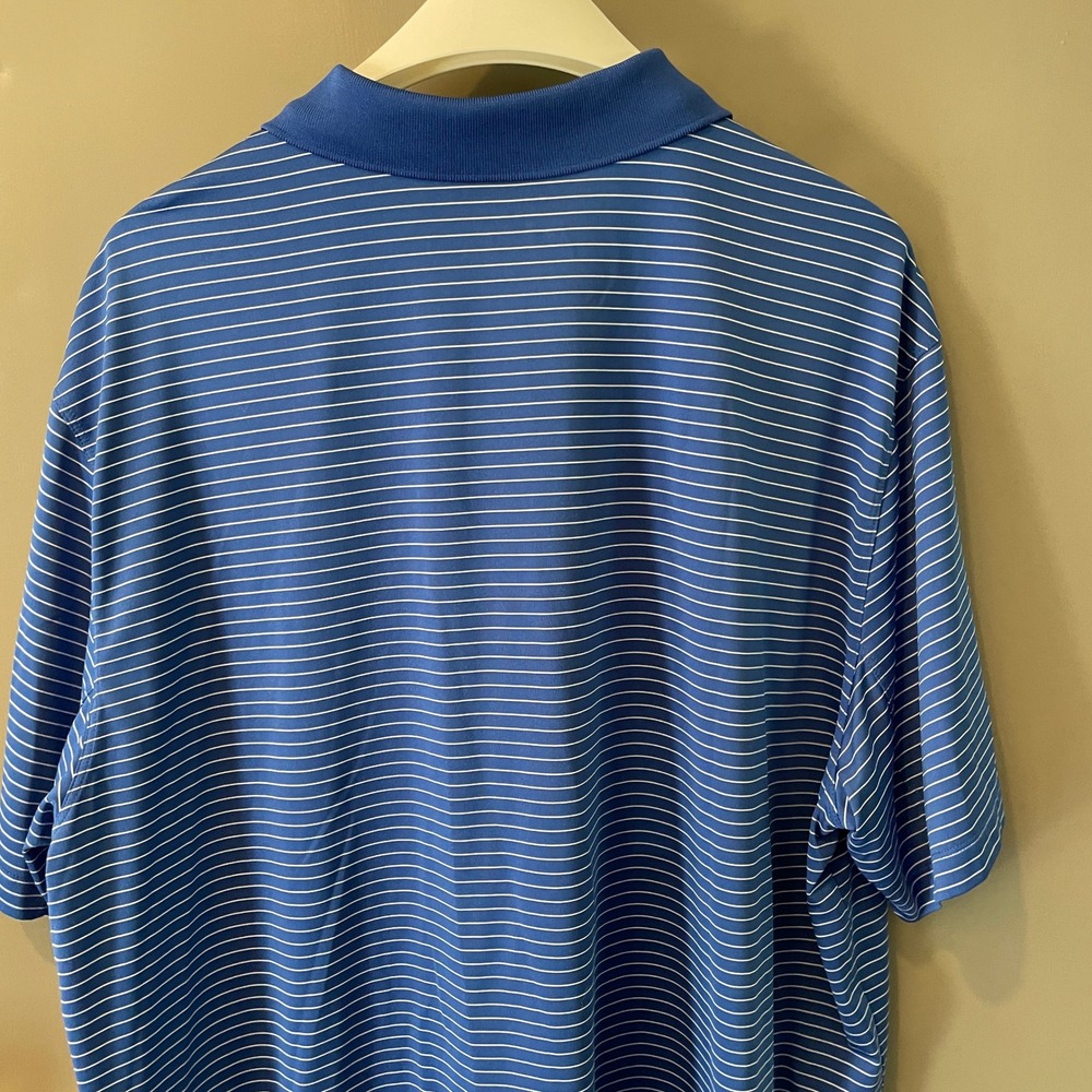 Nike Golf Kentucky Wildcats Polo Shirt Mens XXL Blue Striped Dri-Fit Polo - Picture 6 of 11